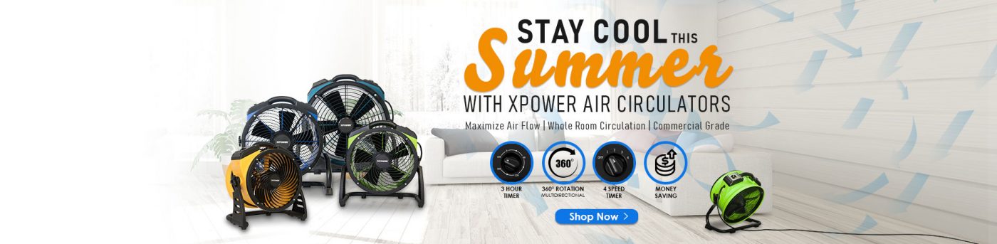 Air Chaser | Master Distributor of XPOWER Air Movers, Inflatable Blowers, Pet Dryers